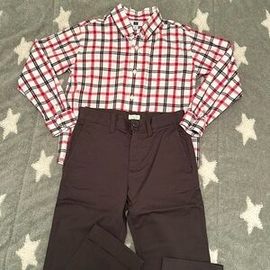 BUNDLED Janie and Jack button-down shirt size5 & JCrew boy’s chino pants size6.